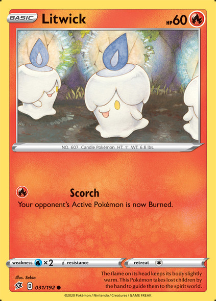 SWSH02-031/192C Litwick (Reverse Holo)