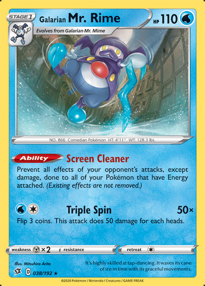 [SWSH02][RCL-038/192R] Galarian Mr. Rime (Reverse Holo)