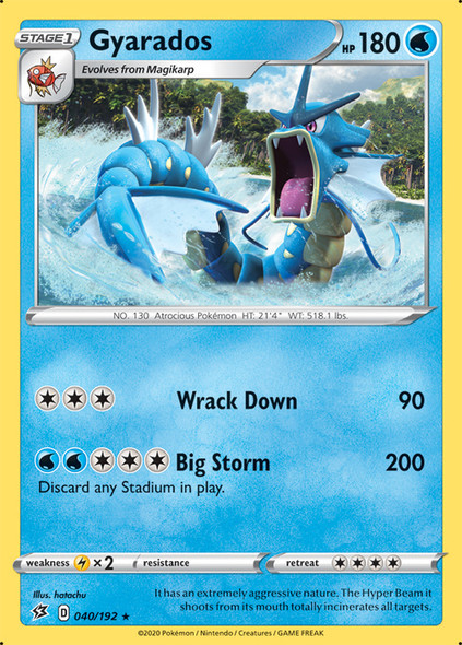 [SWSH02][RCL-040/192HR] Gyarados (Reverse Holo)