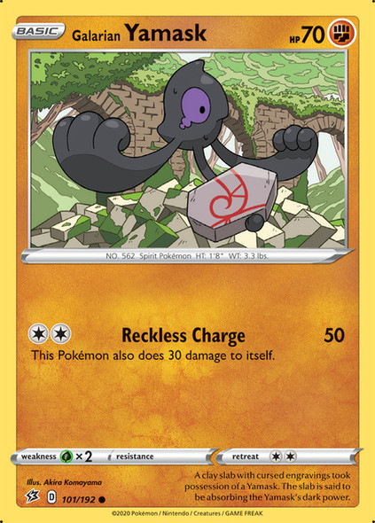 [SWSH02][RCL-101/192C] Galarian Yamask (Reverse Holo)