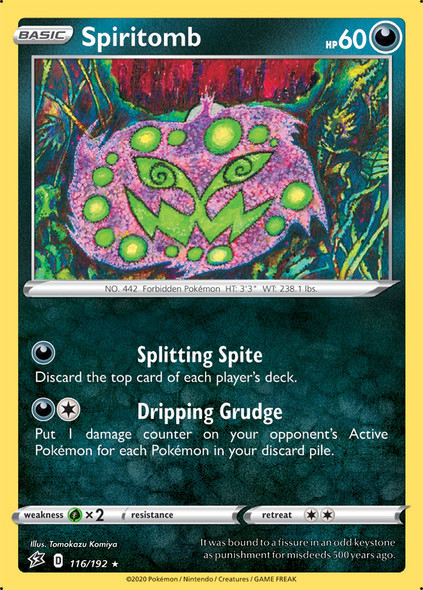 [SWSH02][RCL-116/192R] Spiritomb (Reverse Holo)