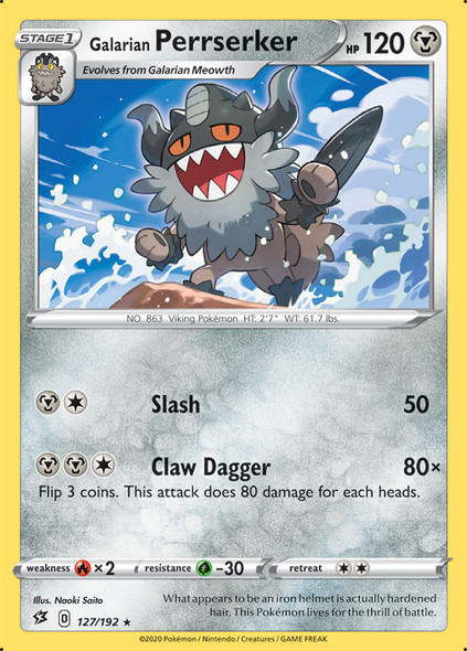 [SWSH02][RCL-127/192R] Galarian Perrserker (Reverse Holo)