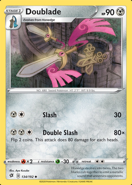 [SWSH02][RCL-134/192UC] Doublade (Reverse Holo)