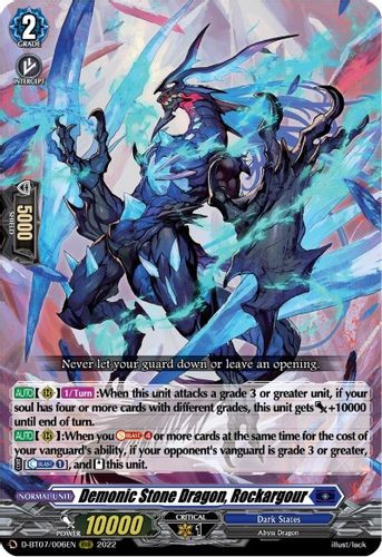 D-BT07/006EN RRR Demonic Stone Dragon, Rockargour
