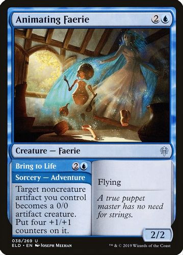 ELD-038U Animating Faerie // Bring to Life (Foil)