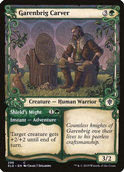 ELD-298C Garenbrig Carver // Shield's Might (Showcase) (Foil)