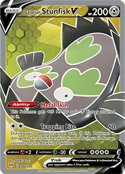 [SWSH03][DAA-184/189UR] Galarian Stunfisk V (Full Art) (Holo)