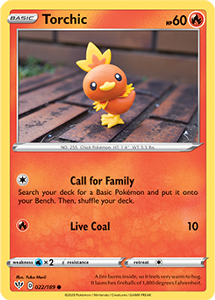 SWSH03-022/189C Torchic (Reverse Holo)