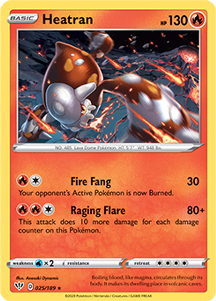 SWSH03-025/189R Heatran (Reverse Holo)