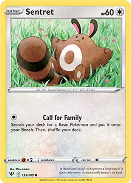 [SWSH03][DAA-135/189C] Sentret (Reverse Holo)