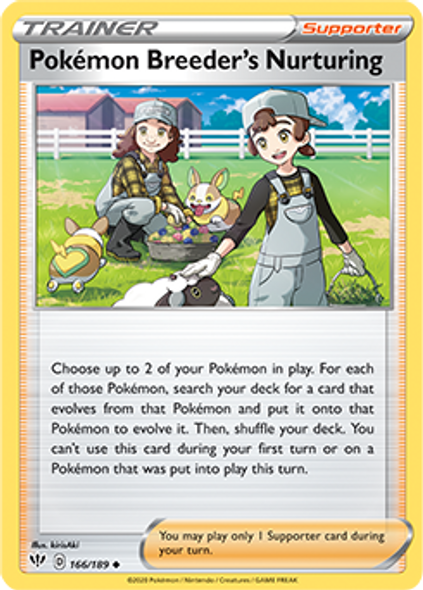 [SWSH03][DAA-166/189UC] Pokemon Breeder's Nurturing (Reverse Holo)