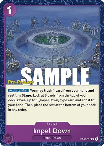 OP02-092C Impel Down (Prerelease Stamp)