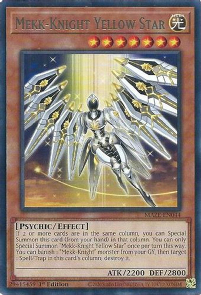 MAZE-EN044 Mekk-Knight Yellow Star (Rare) <1st>