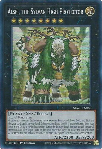 MAZE-EN052 Alsei, the Sylvan High Protector (Super Rare) <1st>