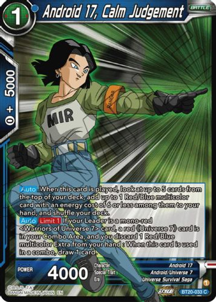 BT20-033C Android 17, Calm Judgement