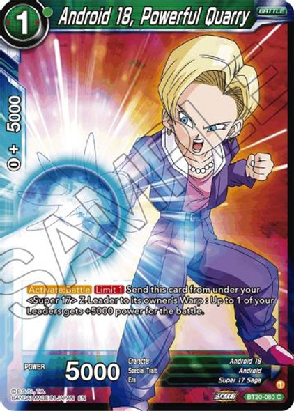 BT20-080C Android 18, Powerful Quarry