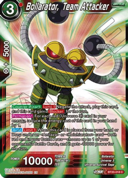 BT20-018C Bollarator, Team Attacker (Foil)