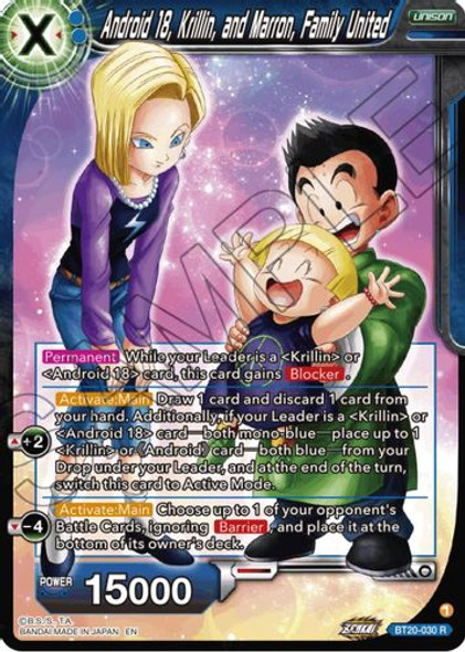 BT20-030R Android 18, Krillin, and Maron, Family United