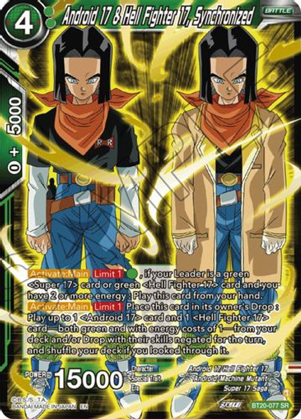 BT20-077SR Android 17 & Hell Fighter 17, Synchronized (Foil)