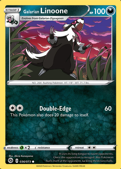 SWSH03A-36/73C Galarian Linoone (Reverse Holo)