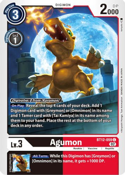 BT12-059C Agumon - BT12-059