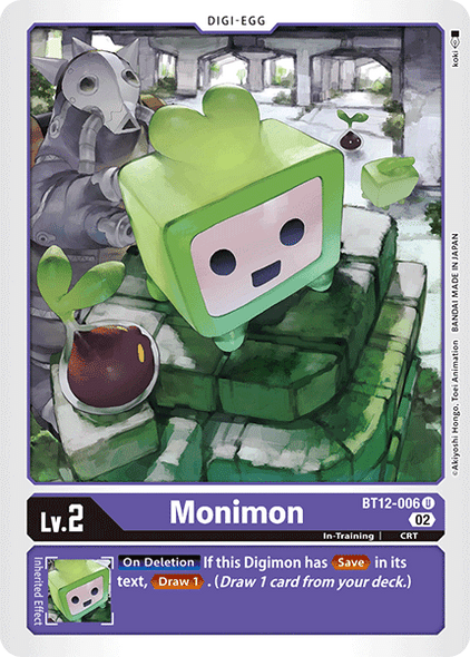 BT12-006U Monimon (Prerelease Stamp)