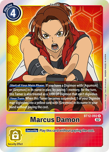 BT12-092R Marcus Damon (Prerelease Stamp)