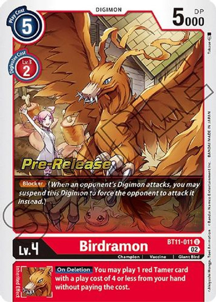 BT11-011U Birdramon (Prerelease Stamp)