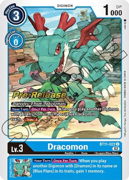 BT11-022U Dracomon (Prerelease Stamp)