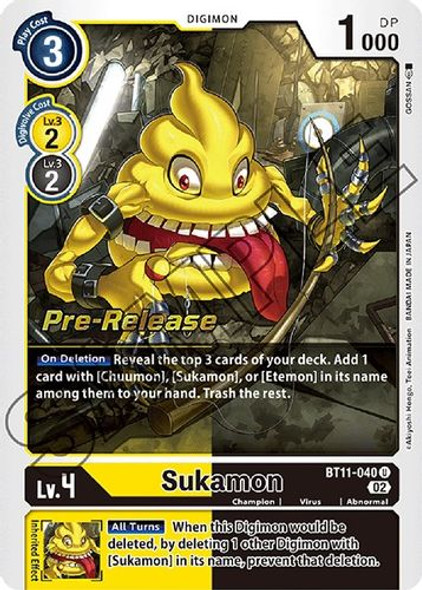 BT11-040U Sukamon (Prerelease Stamp)