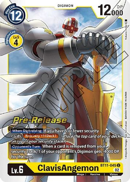 BT11-045U ClavisAngemon (Prerelease Stamp)