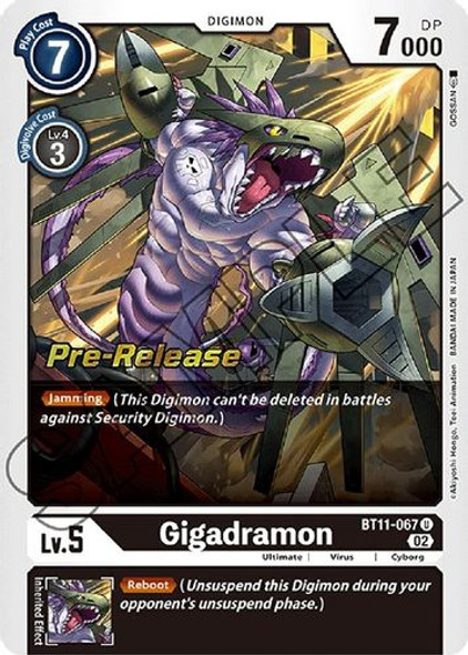 BT11-067U Gigadramon (Prerelease Stamp)