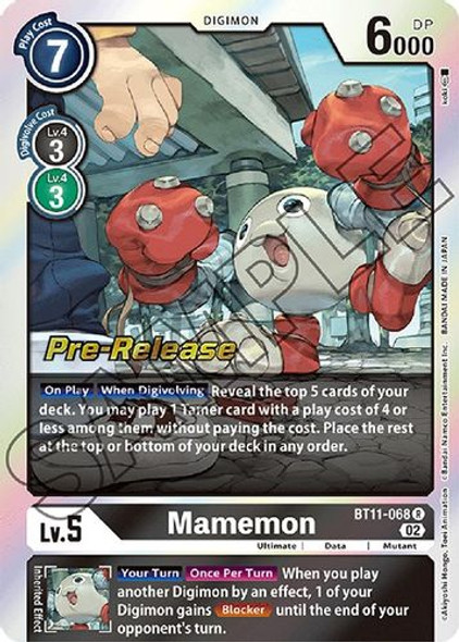 BT11-068R Mamemon (Prerelease Stamp)