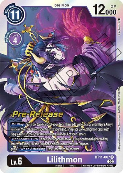 BT11-087R Lilithmon (Prerelease Stamp)