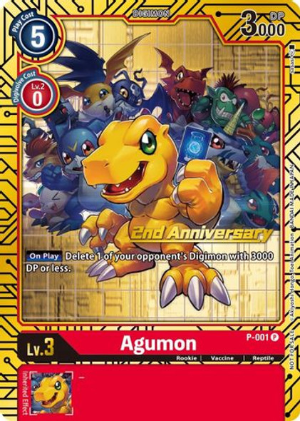 P-001P Agumon (2nd Anniversary Card Set) (Foil)