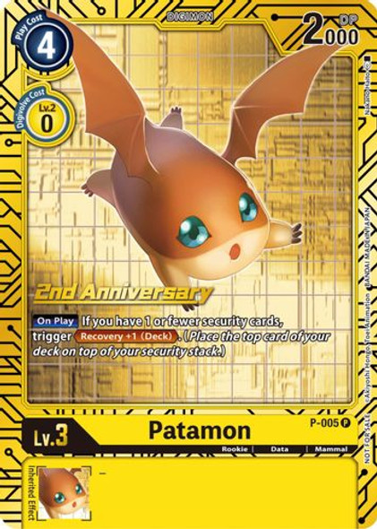 P-005P Patamon (2nd Anniversary Card Set) (Foil)