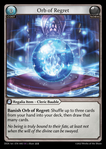 |GA01|<1st>[DOA-EN-045](SR) Orb of Regret