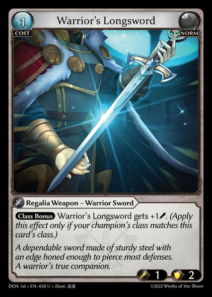 GA01-DOA1st-EN-058U Warrior's Longsword