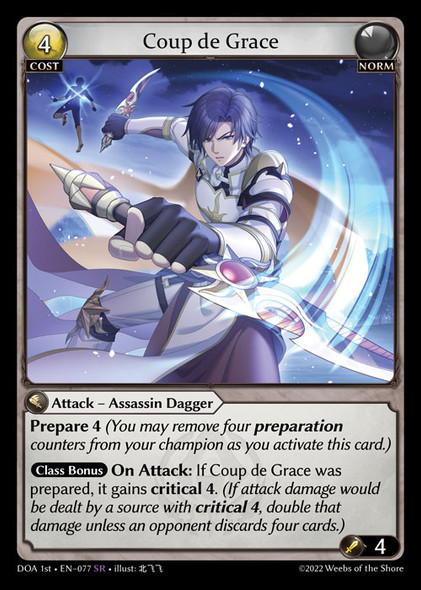 |GA01|<1st>[DOA-EN-077](SR) Coup de Grace