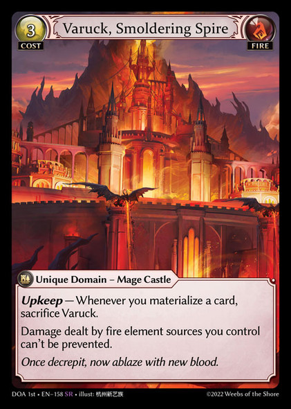 |GA01|<1st>[DOA-EN-158](SR) Varuck, Smoldering Spire