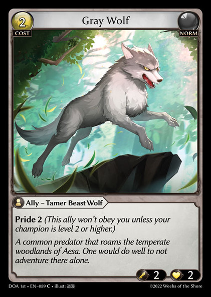 |GA01|<1st>[DOA-EN-089](C) Gray Wolf {Foil}