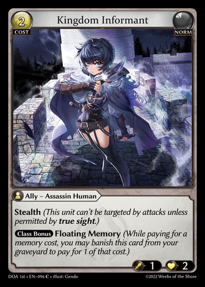 |GA01|<1st>[DOA-EN-096](C) Kingdom Informant {Foil}