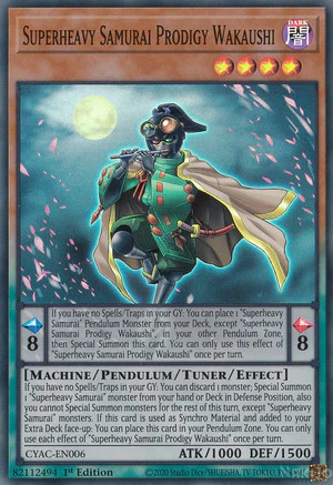 CYAC-EN006 Superheavy Samurai Prodigy Wakaushi (Super Rare) <1st>
