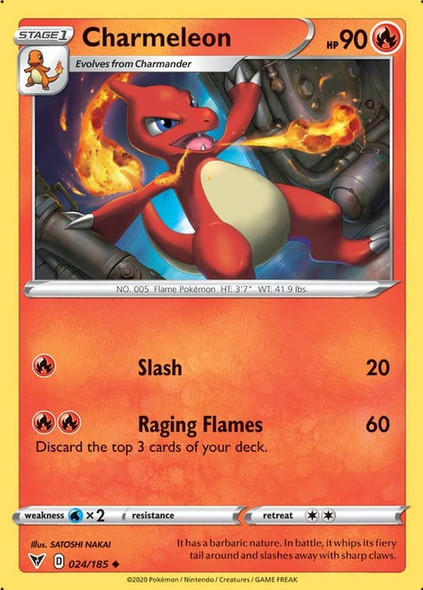 [SWSH04][VIV-024/185UC] Charmeleon (Reverse Holo)