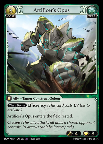 |GA01|<Alt>[DOA-EN-267](SR) Artificer's Opus {Foil}