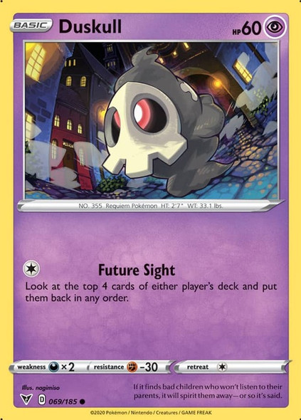 [SWSH04][VIV-069/185C] Duskull (Reverse Holo)