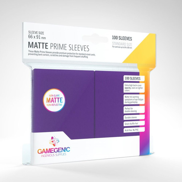 Gamegenic Matte Prime Card Sleeves Purple (100)