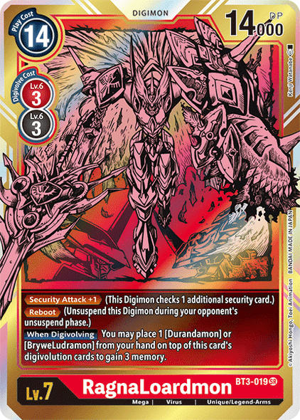 BT03-019SR RagnaLoardmon (Alternate Art) (Foil)