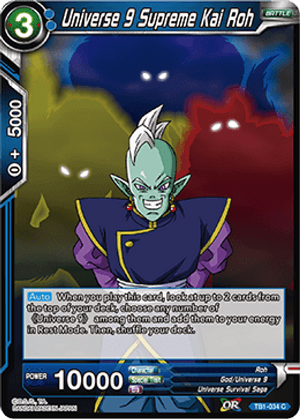 TB1-034C Universe 9 Supreme Kai Roh (Reprint) Foil