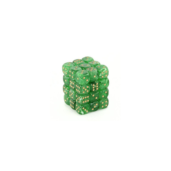 CHX 27835 Vortex 12mm d6 Green/Gold Block (36)